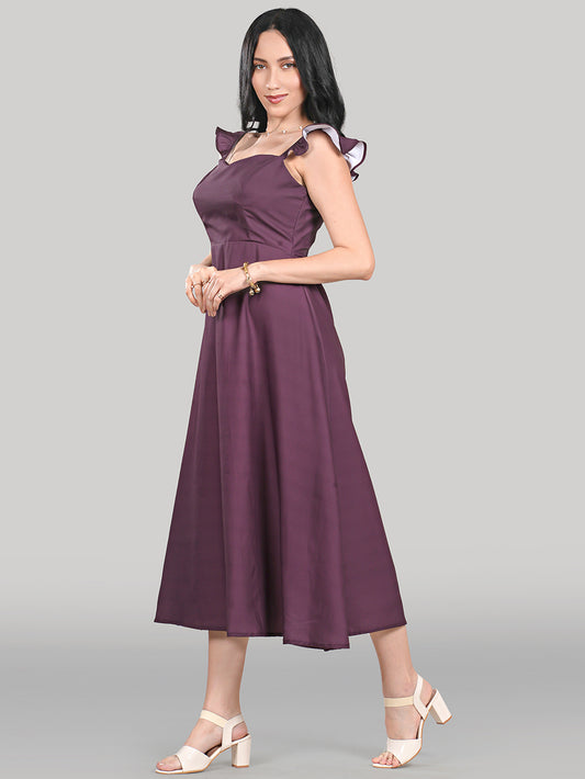 Celeste Dress- Plain- Plum