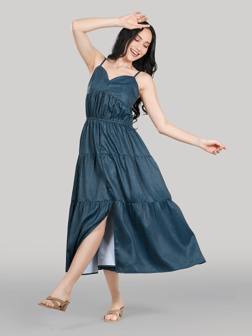Solène Maxi Dress – Storm Teal