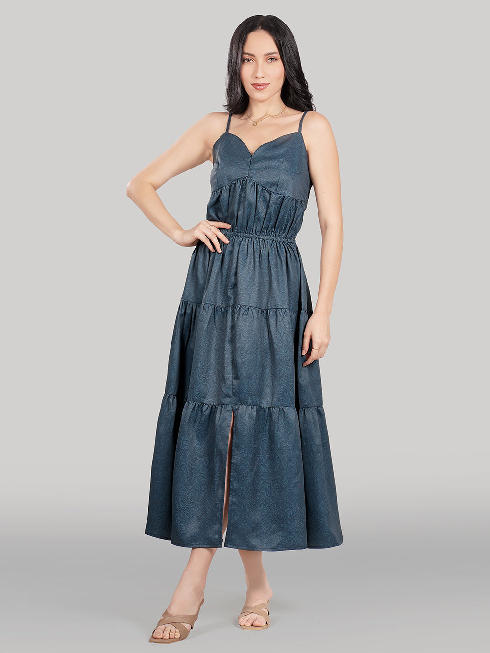 Solène Maxi Dress – Storm Teal