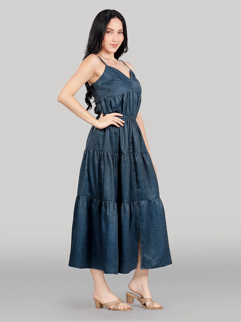 Solène Maxi Dress – Storm Teal