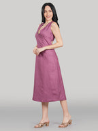 Aurelia Midi Dress – Rosé Blush