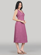 Aurelia Midi Dress – Rosé Blush