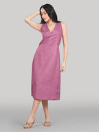Aurelia Midi Dress – Rosé Blush