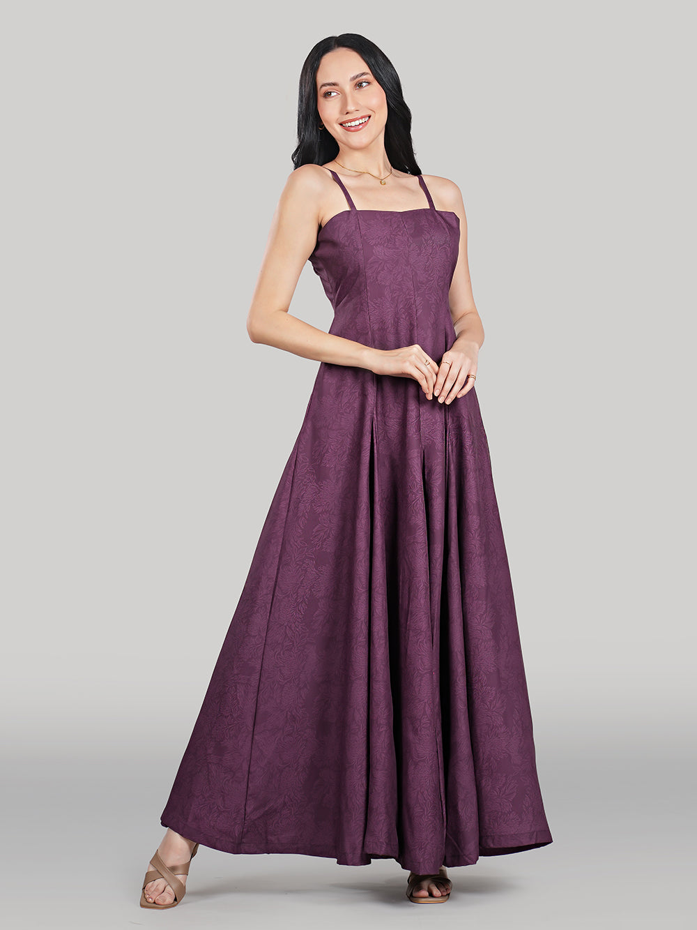 Elan Gown-Plum