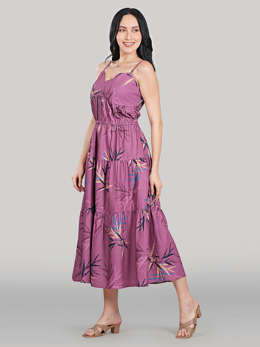 Solène Maxi Dress – Orchid Palm