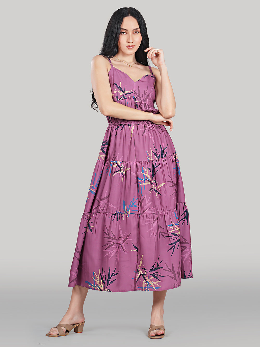 Solène Maxi Dress – Orchid Palm