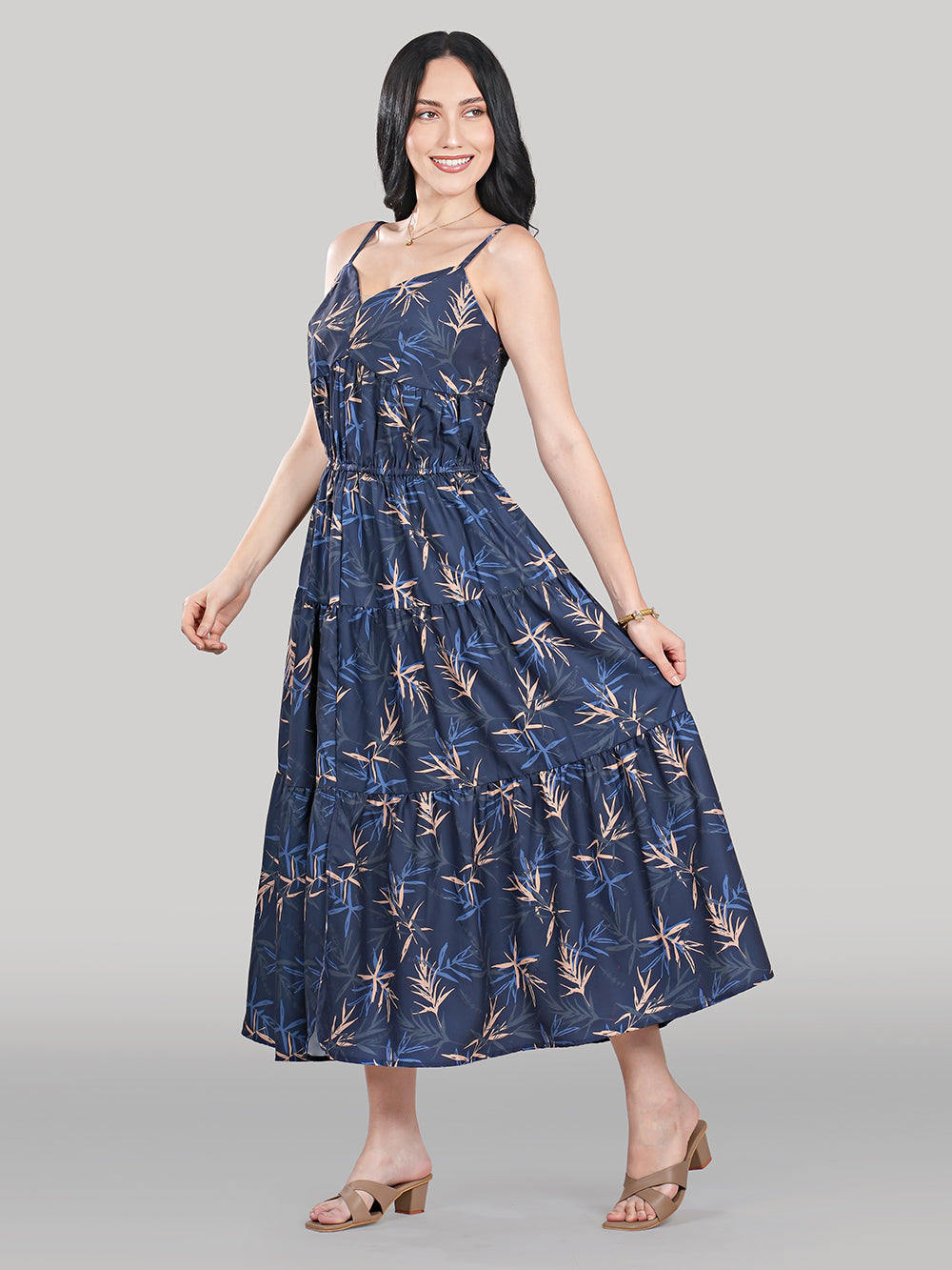 Solène Maxi Dress – Midnight Palm