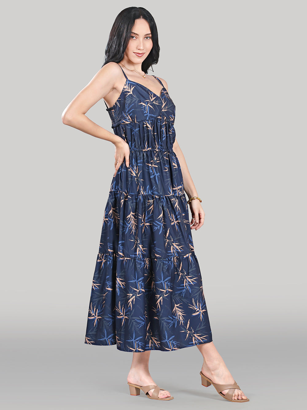 Solène Maxi Dress – Midnight Palm