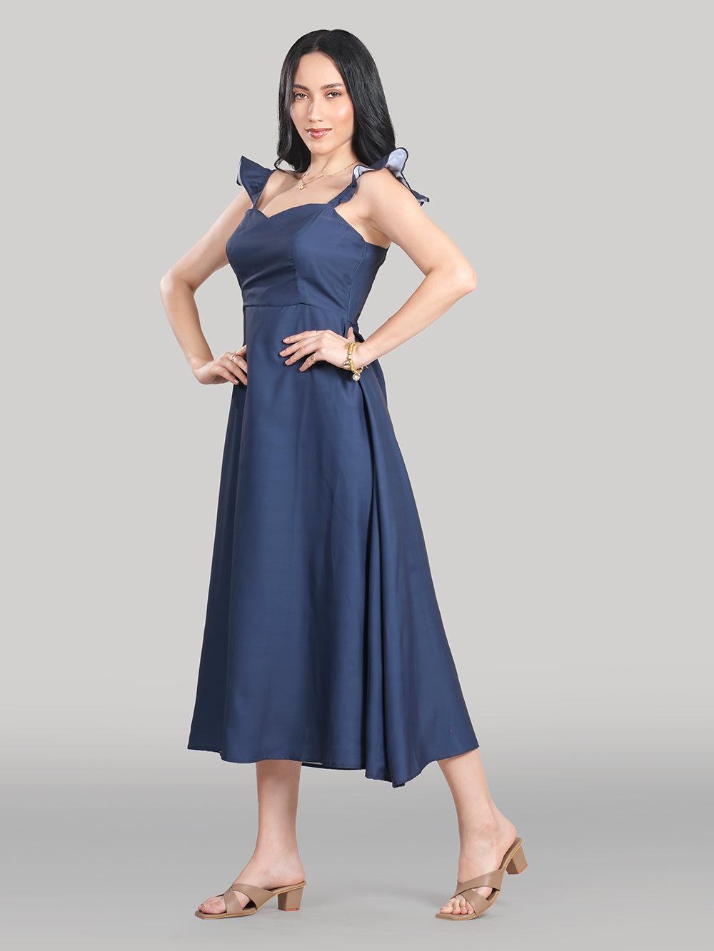 Celeste Dress- Plain-Moonlit Sapphire