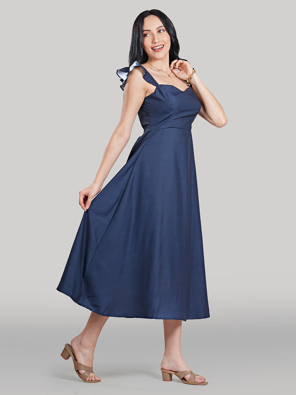 Celeste Dress- Plain-Moonlit Sapphire