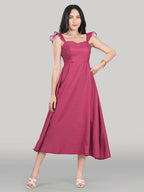 Celeste Dress- Plain- Rose