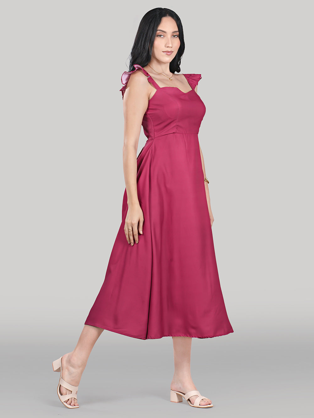 Celeste Dress- Plain- Rose
