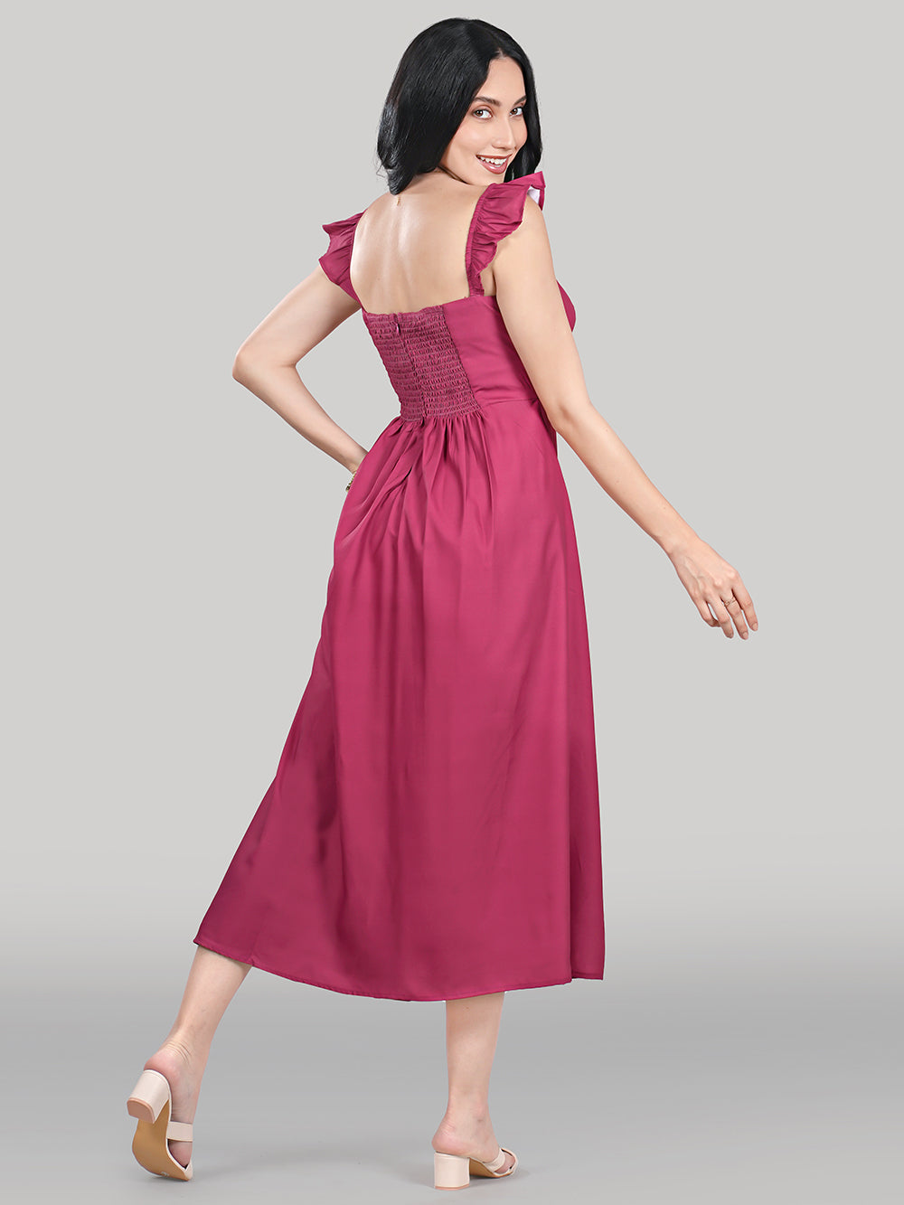 Celeste Dress- Plain- Rose