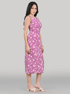 Solara Midi Dress- Orchid Bloom