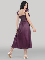 Celeste Dress- Wooden- Plum