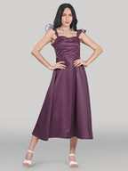 Celeste Dress- Wooden- Plum