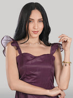Celeste Dress- Wooden- Plum
