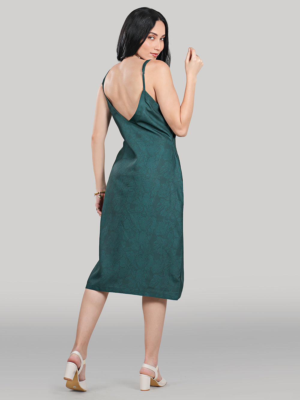 Luna Slip Dress- Deep Emerald