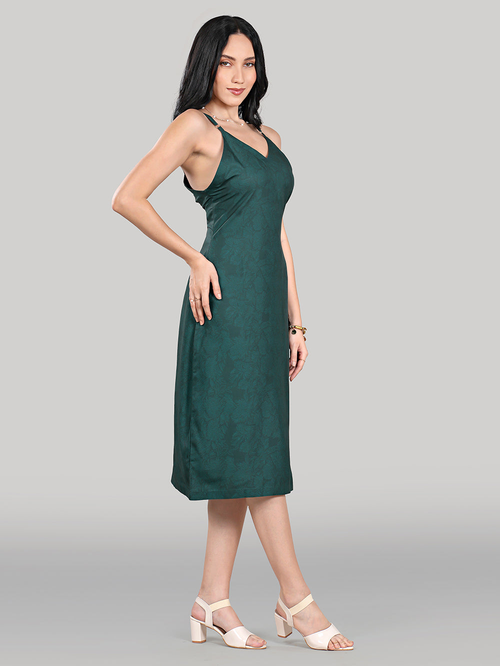 Luna Slip Dress- Deep Emerald