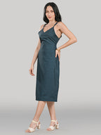 Luna Slip Dress- Midnight Tide