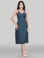 Luna Slip Dress- Midnight Tide