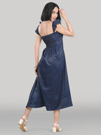 Celeste Dress- Wooden- Sapphire Mirage
