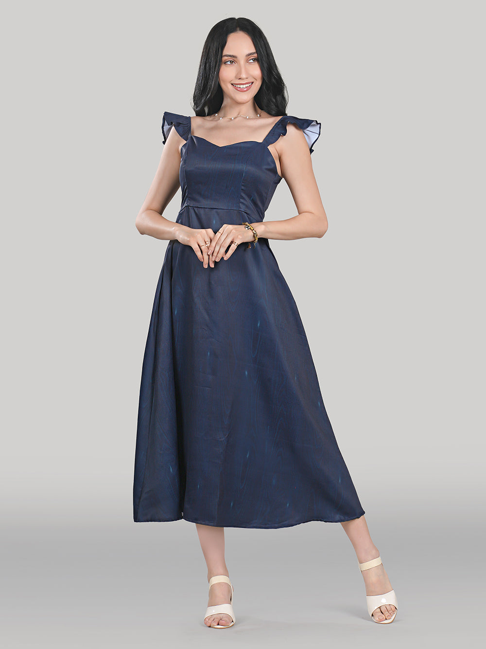 Celeste Dress- Wooden- Sapphire Mirage