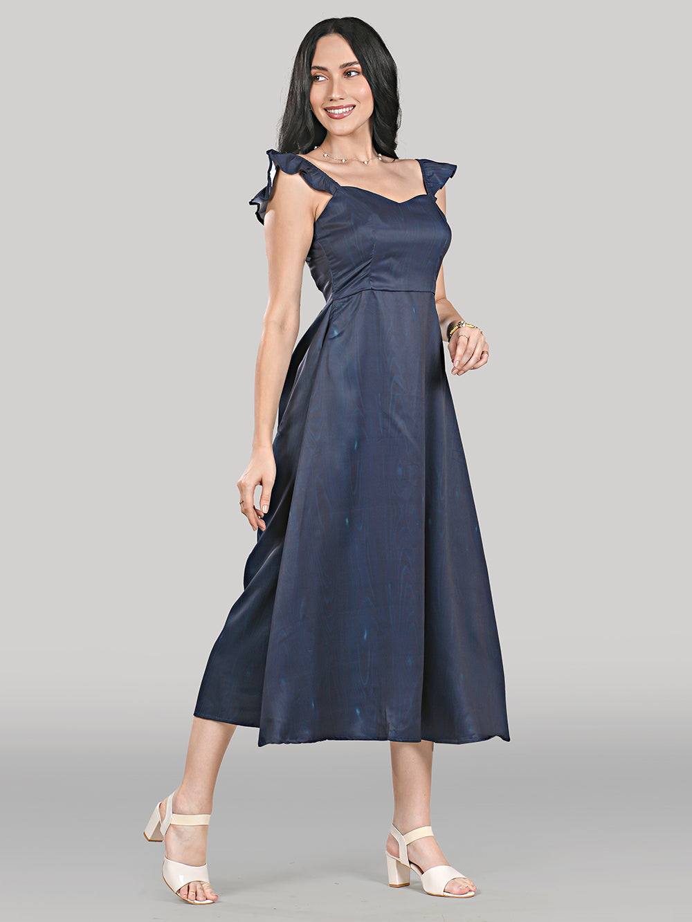 Celeste Dress- Wooden- Sapphire Mirage