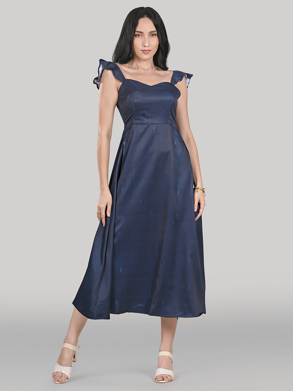 Celeste Dress- Wooden- Sapphire Mirage