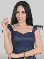 Celeste Dress- Wooden- Sapphire Mirage