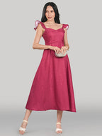 Celeste Dress- Wooden- Electric Rose