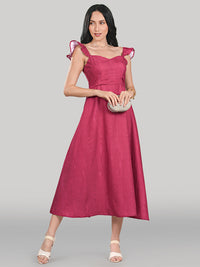 Celeste Dress- Wooden- Electric Rose