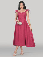 Celeste Dress- Wooden- Electric Rose
