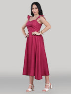 Celeste Dress- Wooden- Electric Rose