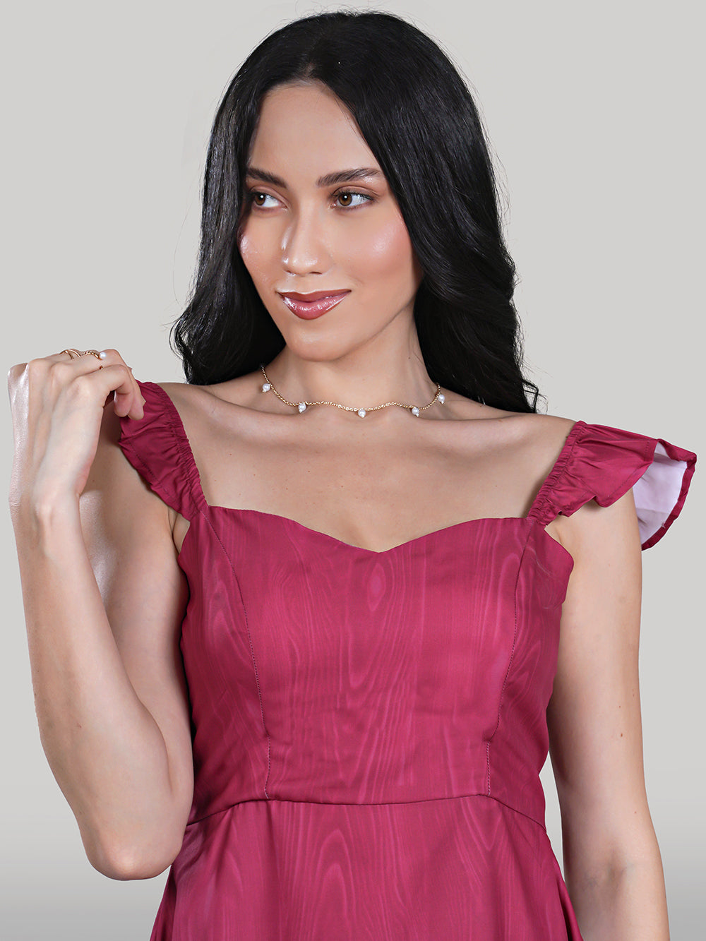 Celeste Dress- Wooden- Electric Rose