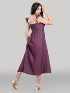 Celeste Dress- Plain- Plum