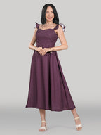 Celeste Dress- Plain- Plum