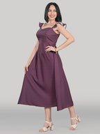 Celeste Dress- Plain- Plum