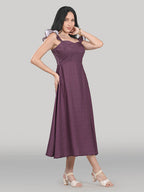 Celeste Dress- Plain- Plum
