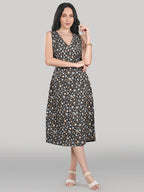 Aurelia Midi Dress – Noir Garden