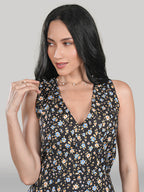 Aurelia Midi Dress – Noir Garden