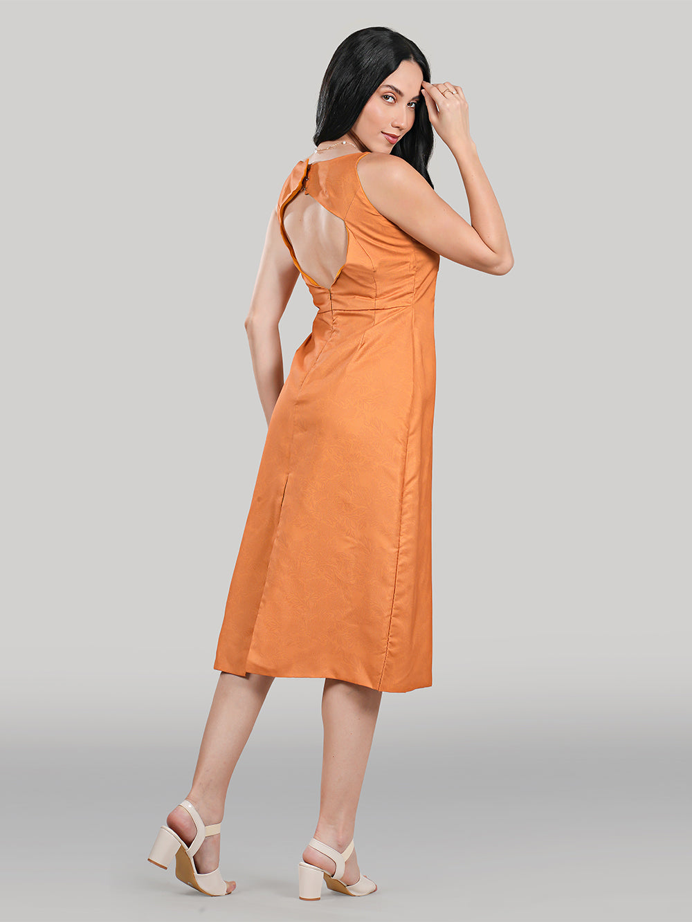 Solara Midi Dress- Amber Dusk